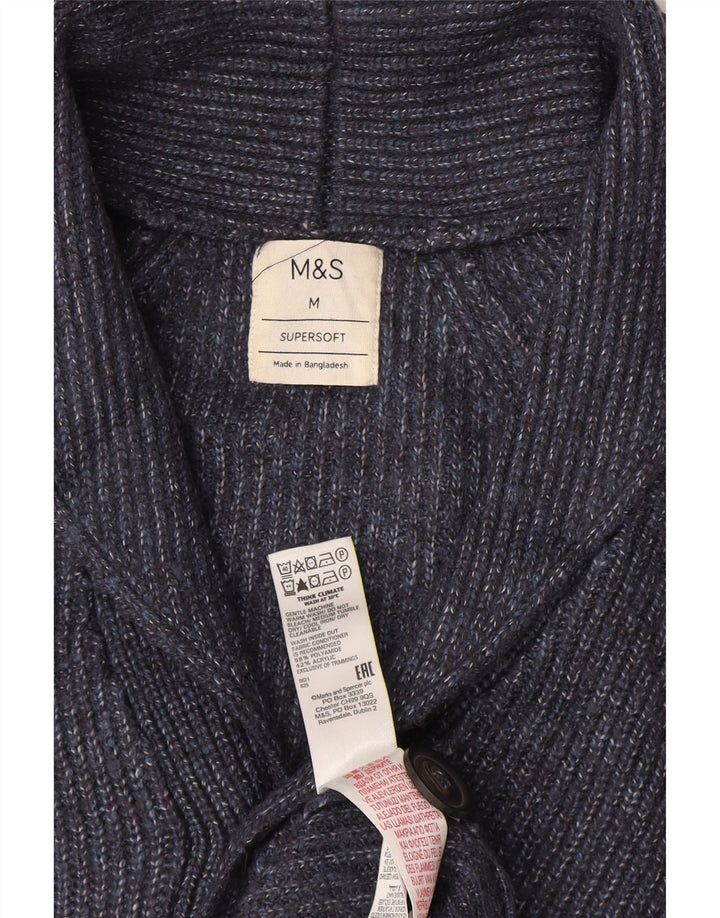 Мужской кардиган Marks & Spencer среднего темно-синего цвета из полиамида