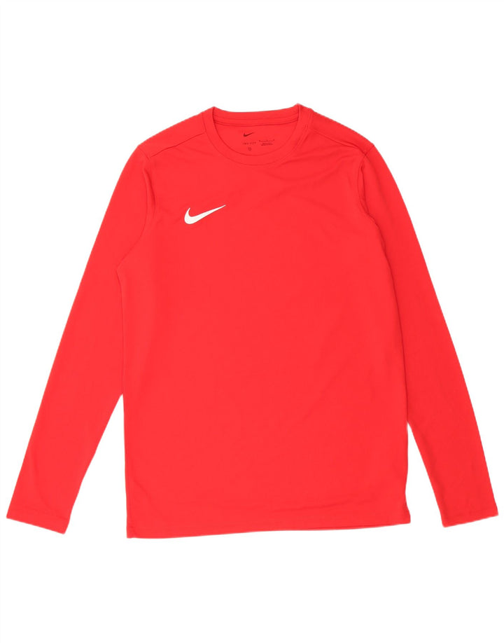 Nike Haut Dri Fit à manches longues pour homme Rouge moyen Polyester