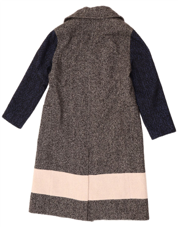 French Connection Manteau croisé pour femme UK 6 XS Gris Colourblock