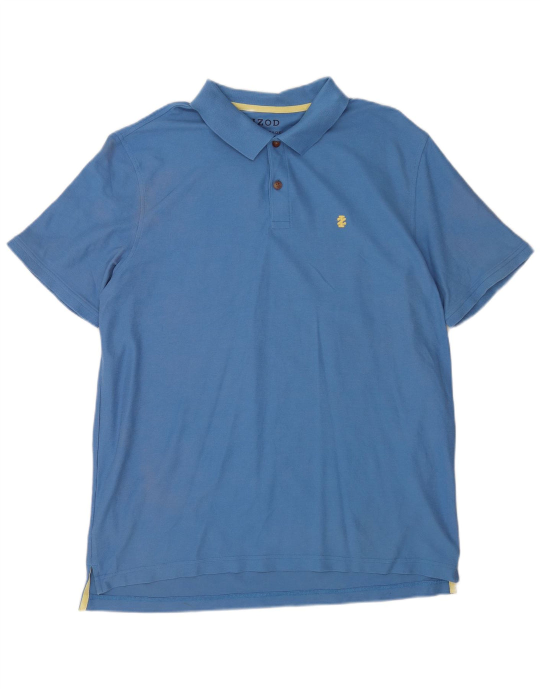 Izod Mens Polo Shirt XL Blue Cotton
