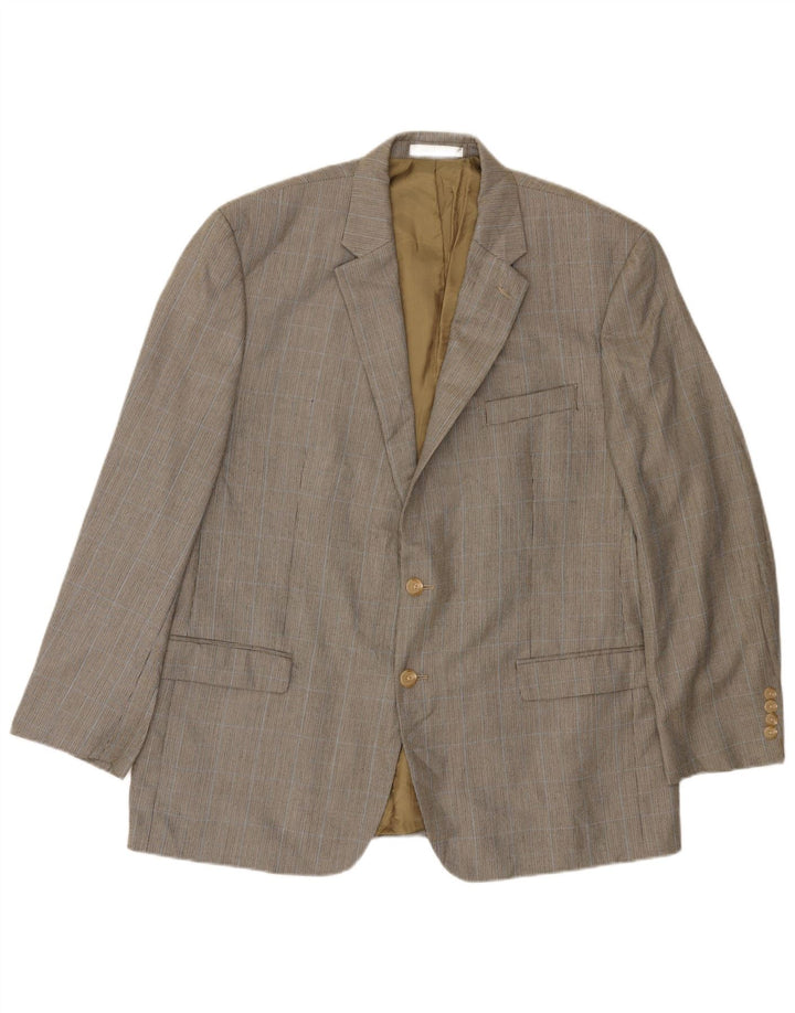 Ralph Lauren Mens 2 Button Blazer Jacket UK 46 2XL Grey Polyester