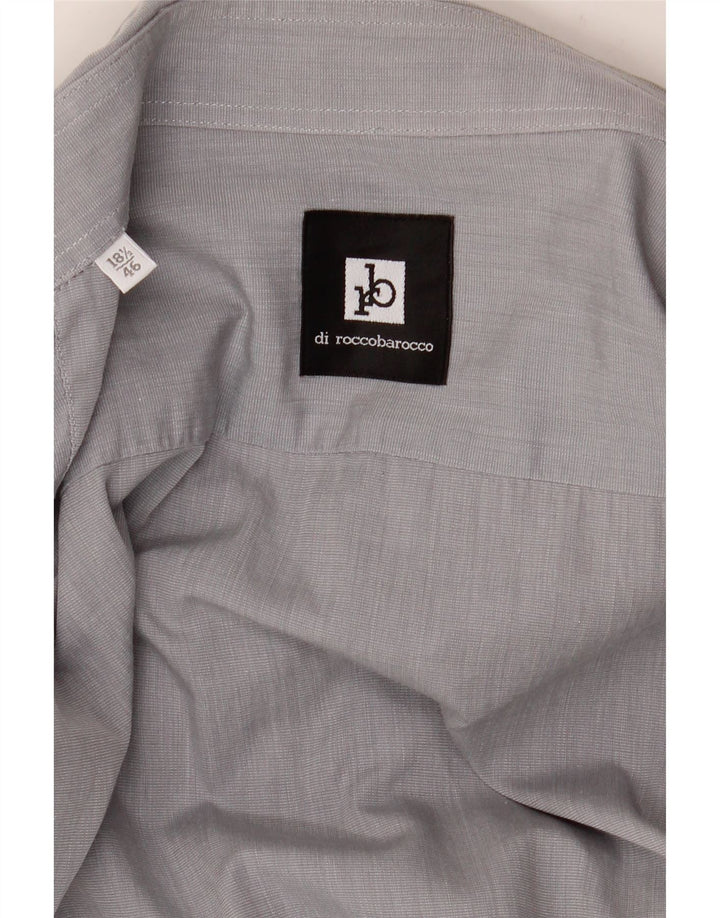 Roccobarocco Mens Shirt Size 46 18 1/2 2XL Grey