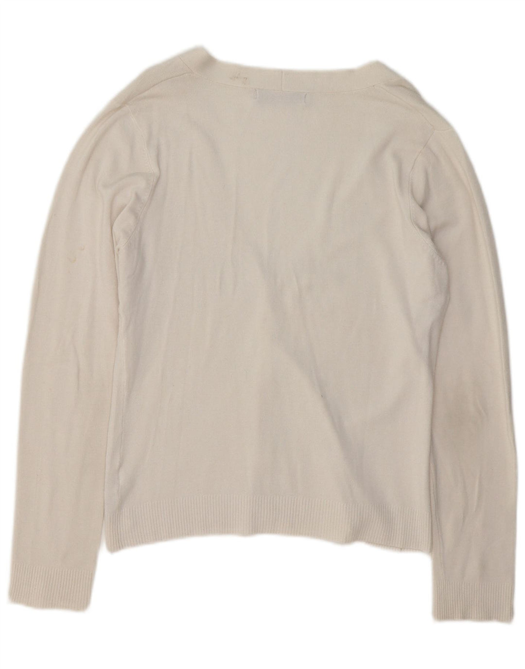 Zara Womens Cardigan Sweater UK 16 Large White Rayon