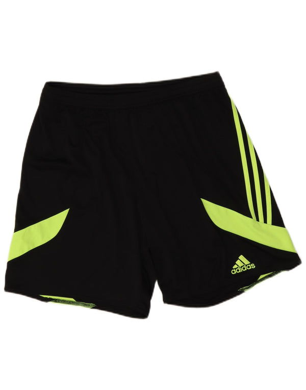 Pantaloncini sportivi Adidas Climalite da uomo, grandi, in poliestere color block nero