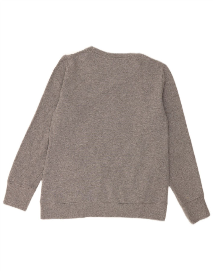 Adidas Womens Sweatshirt Jumper UK 12/14 Medium Grey Cotton