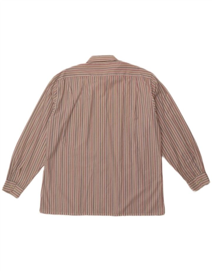 CACHAREL Mens Shirt Size 43 XL Off White Pinstripe