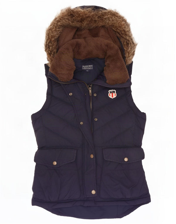 Женский утепленный жилет с капюшоном Ralph Lauren UK 6 XS, темно-синий, хлопок