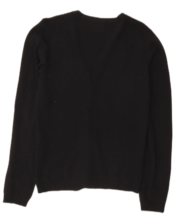Pulover cardigan pentru femei Benetton UK 10 Lână neagră mică