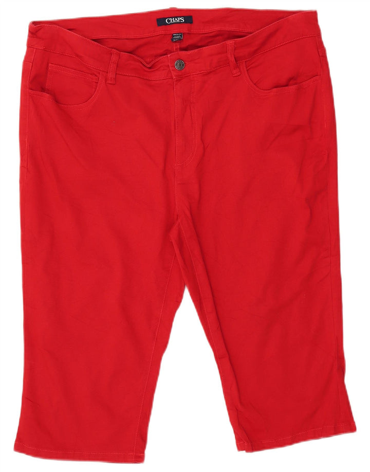 CHAPS Womens Bermuda Shorts US 18 2XL W38  Red Cotton