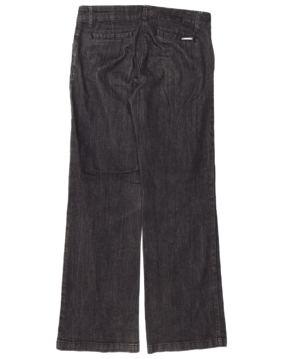 WALLIS Womens Bootcut Jeans UK 12 Medium W32 L32  Black Cotton