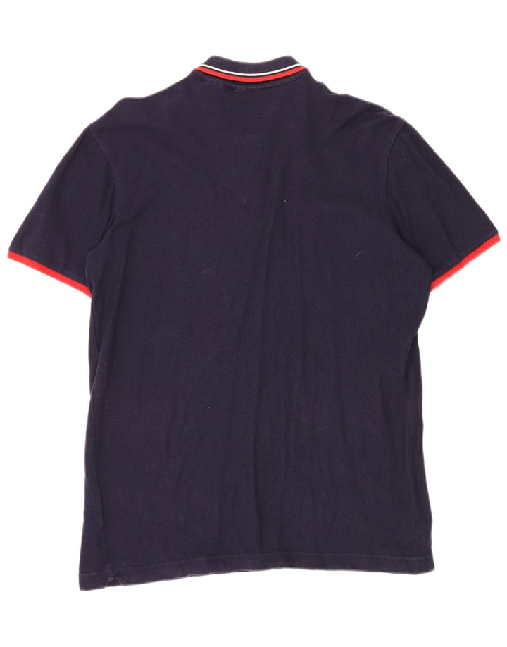 Tricou polo pentru bărbați FILA, bumbac, albastru bleumarin mediu