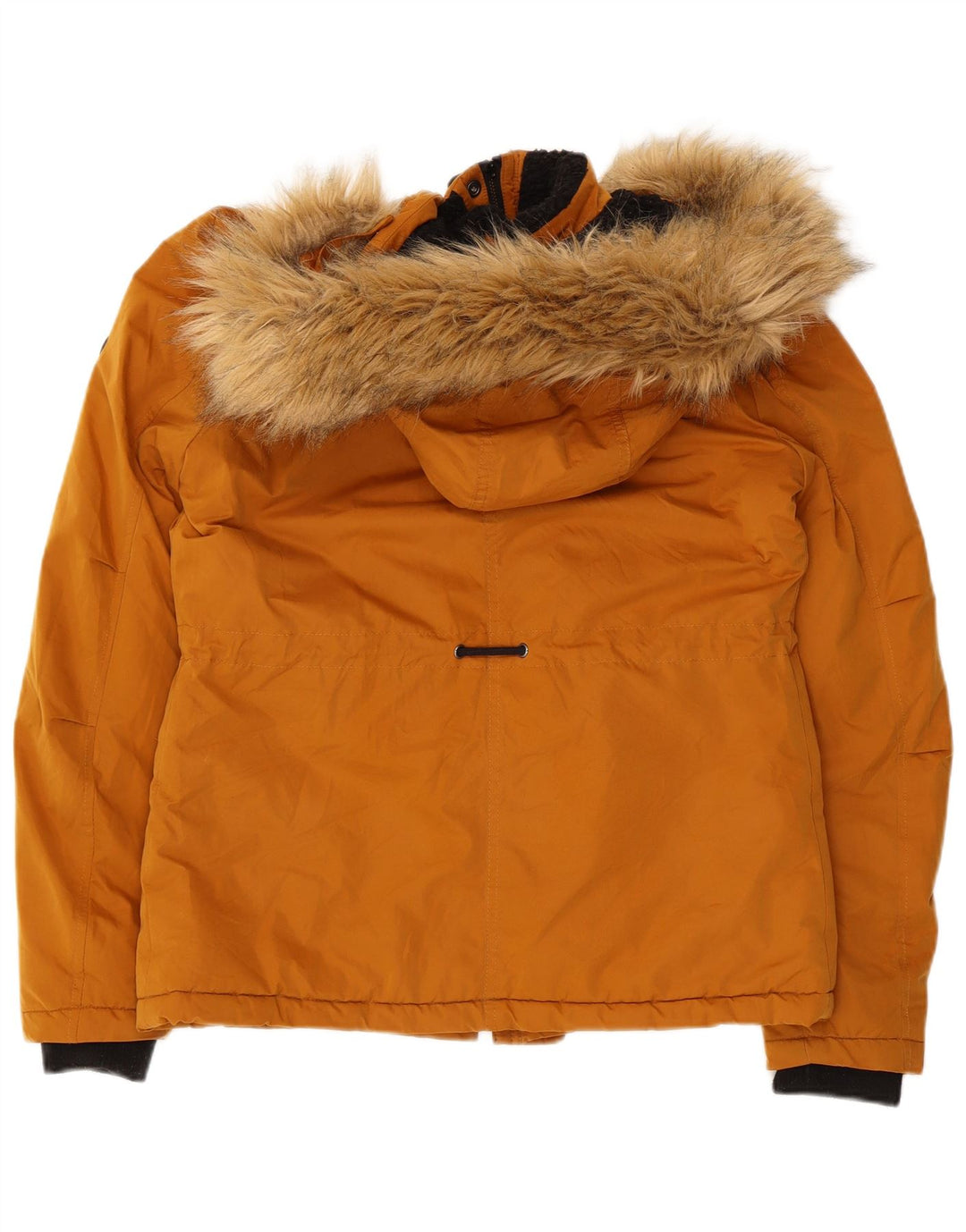SUPERDRY Womens Hooded Windbreaker Jacket UK 8 Small Orange Polyester