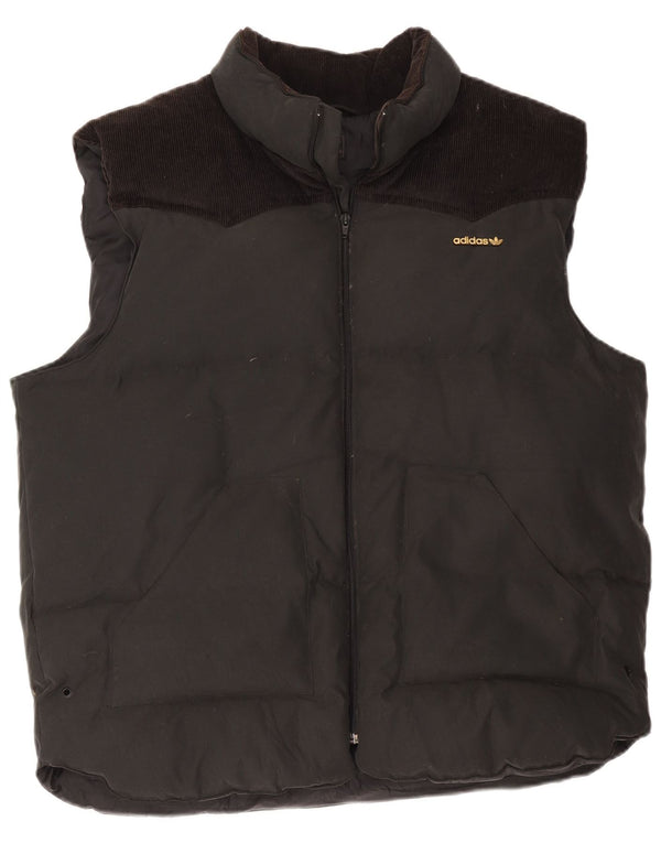 Мужской жилет Adidas Padded UK 42 XL, черный полиамид с цветными блоками