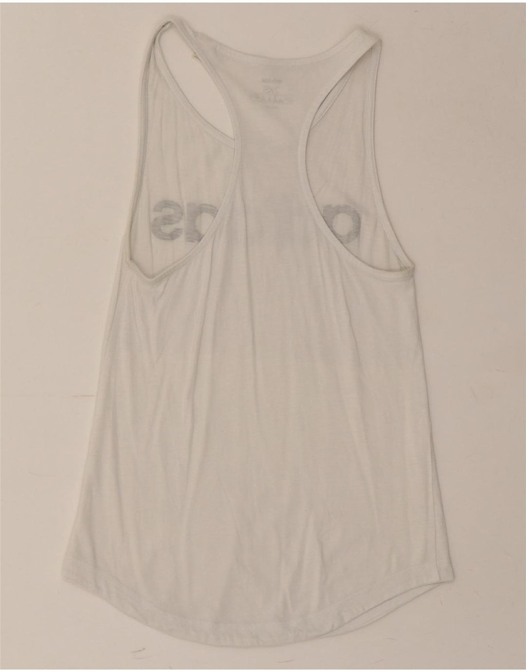 ADIDAS Womens Graphic Vest Top UK 0/2 2XS White Vintage Adidas and Second-Hand Adidas from Messina Hembry 