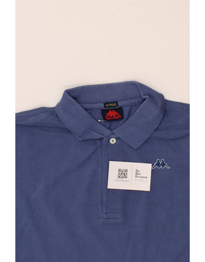 KAPPA Mens Polo Shirt Large Blue Cotton Vintage Kappa and Second-Hand Kappa from Messina Hembry 