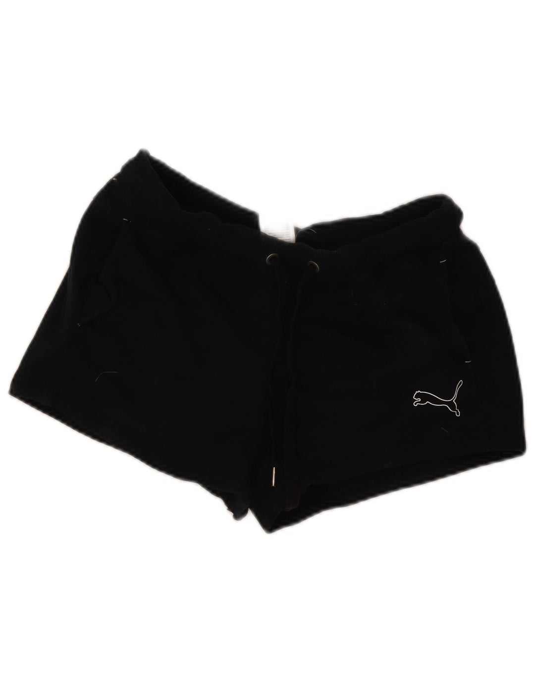 Puma Womens Sport Shorts UK 12 Medium Black Cotton