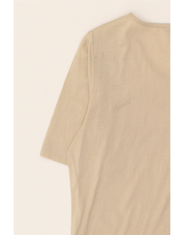 ROCCOBAROCCO Womens T-Shirt Top IT 48 XL Beige Cotton Vintage Roccobarocco and Second-Hand Roccobarocco from Messina Hembry 
