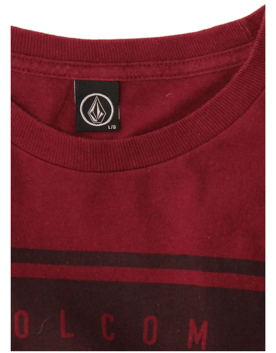 Volcom Herre Grafisk T-Shirt Top Stor Burgundy