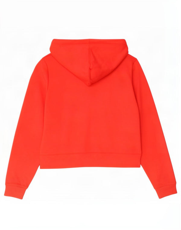 Calvin Klein Jeans Womens Crop Oversized Hoodie Jumper UK 10 Small Orange