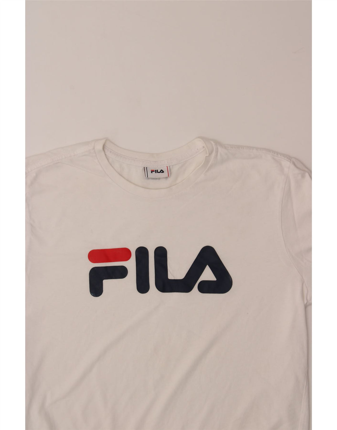 FILA Mens Graphic T-Shirt Top Small White Cotton Vintage Fila and Second-Hand Fila from Messina Hembry 