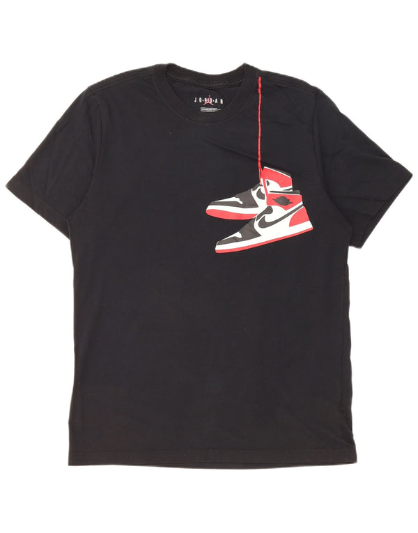 Jordan Mens Standard Fit grafikus póló felső, közepes fekete pamut