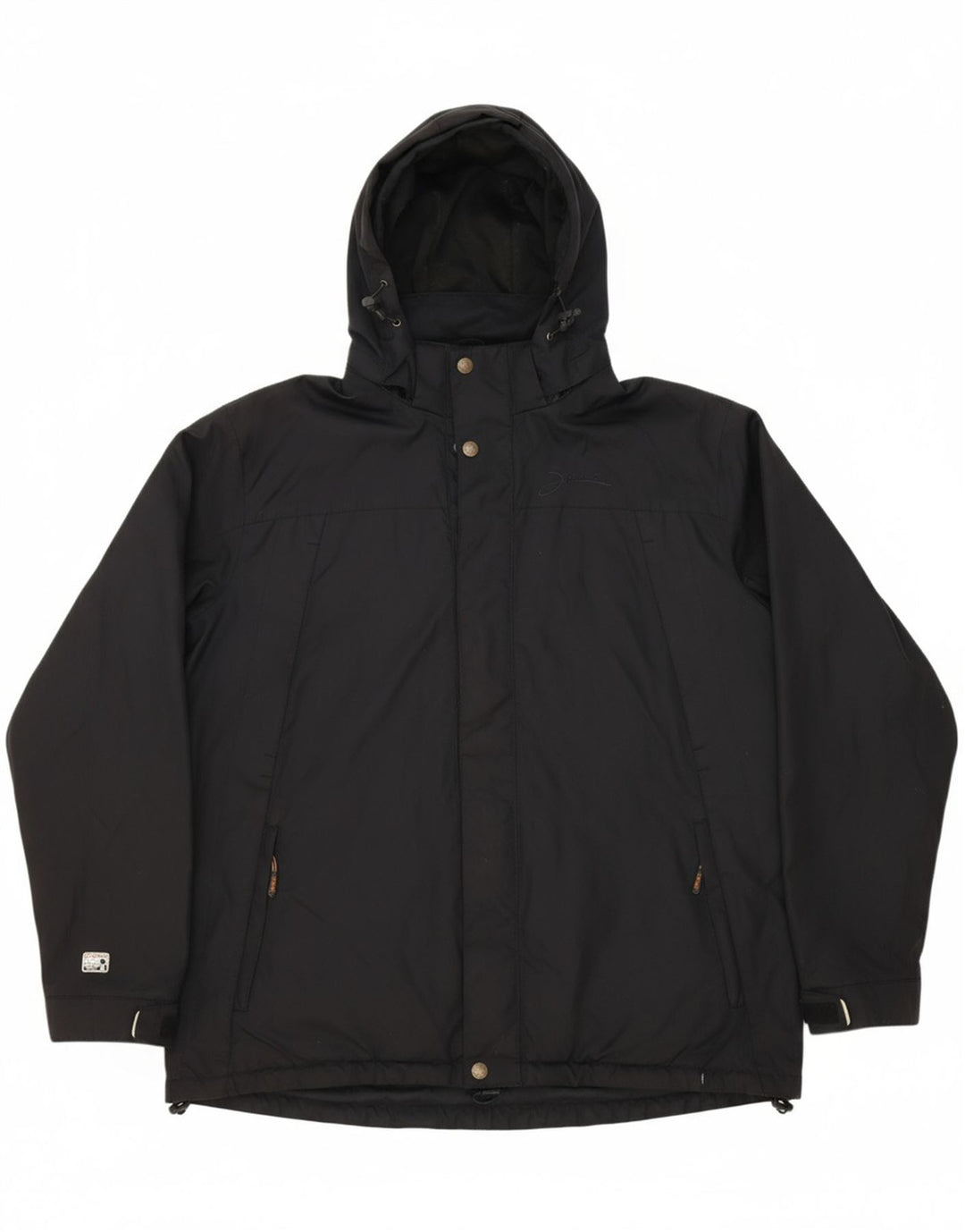 IGUANA Mens Hooded Rain Jacket UK 44 2XL Black Polyester