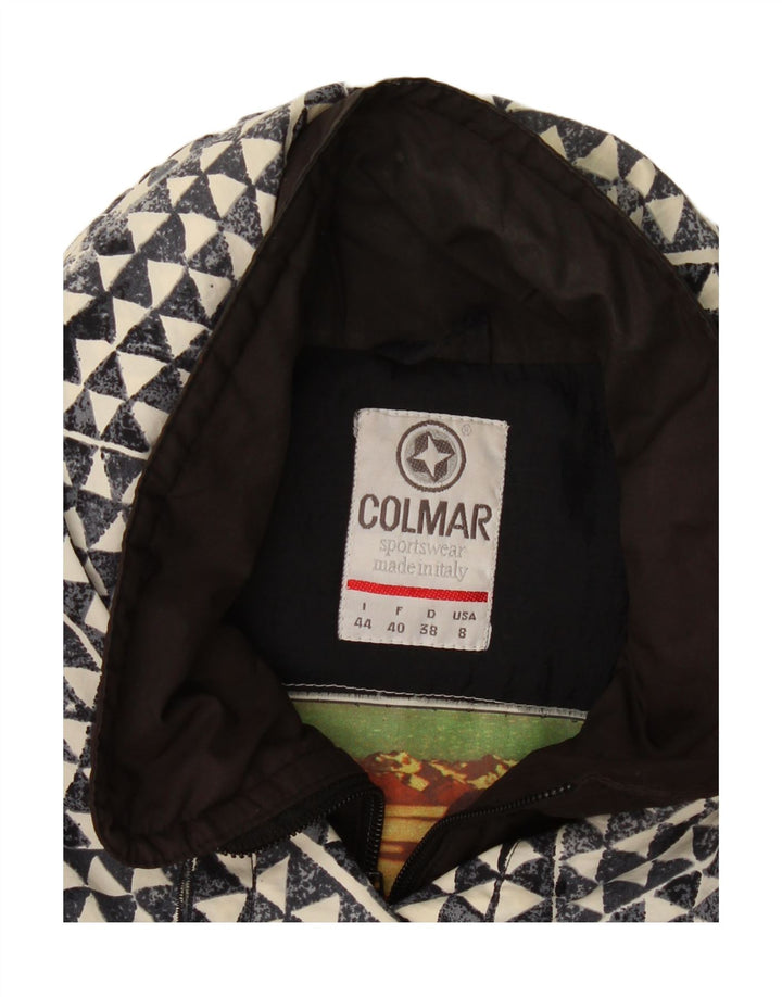 Colmar Dame Oversized Polstret Jakke US 8 Medium Navy Blue Geometric