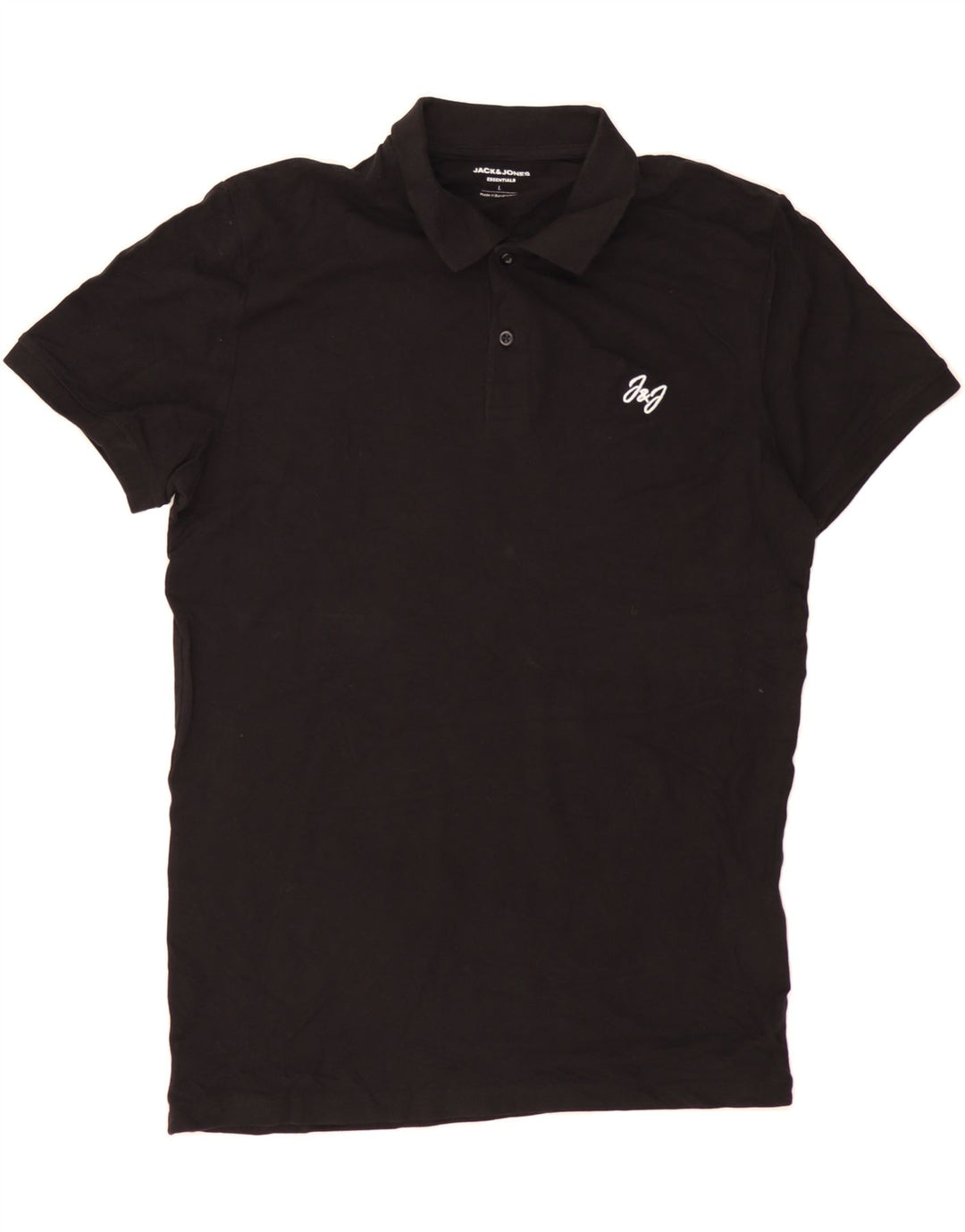 JACK & JONES Mens Polo Shirt Large Black Cotton Vintage Jack & Jones and Second-Hand Jack & Jones from Messina Hembry 