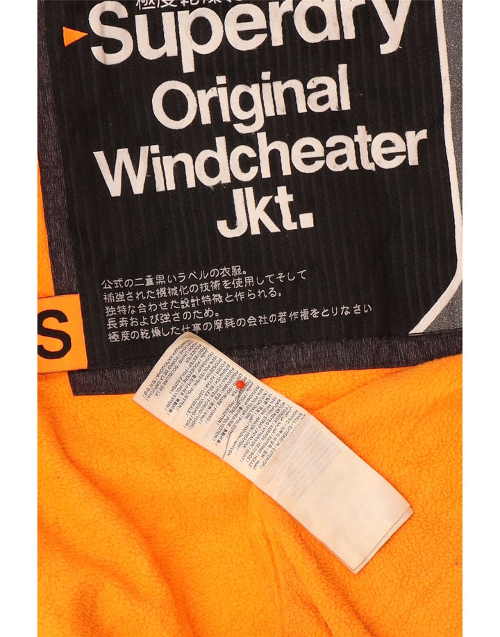 Superdry Mens Windcheater Hooded Windbreaker Jacket UK 36 Small Grey