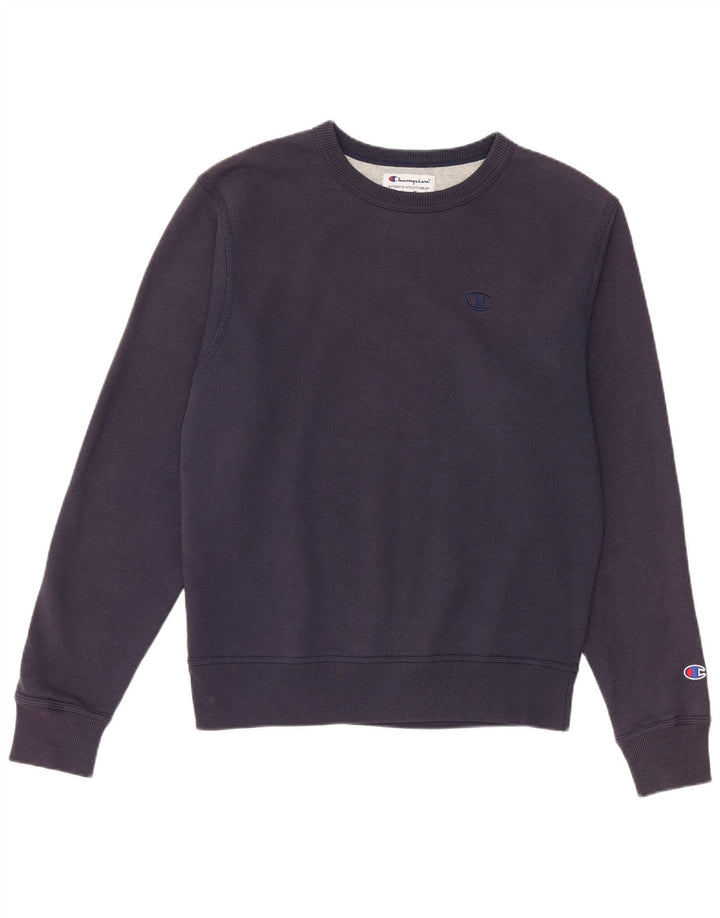 Champion Mens Sweatshirt Jumper Small Navy Blue Cotton