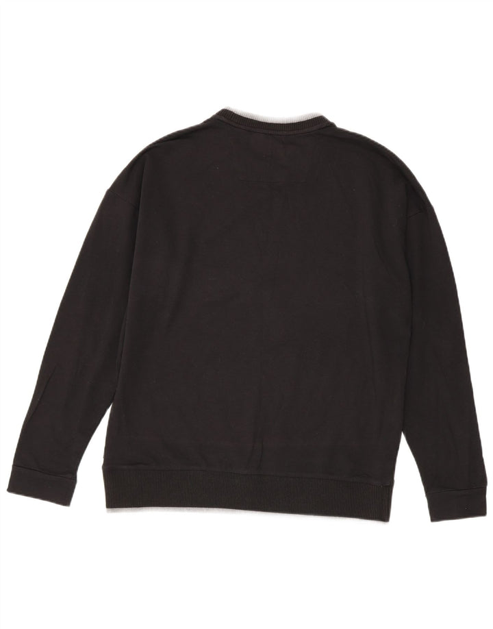Calvin Klein Mens Crew Neck Jumper Sweater Small Black Cotton