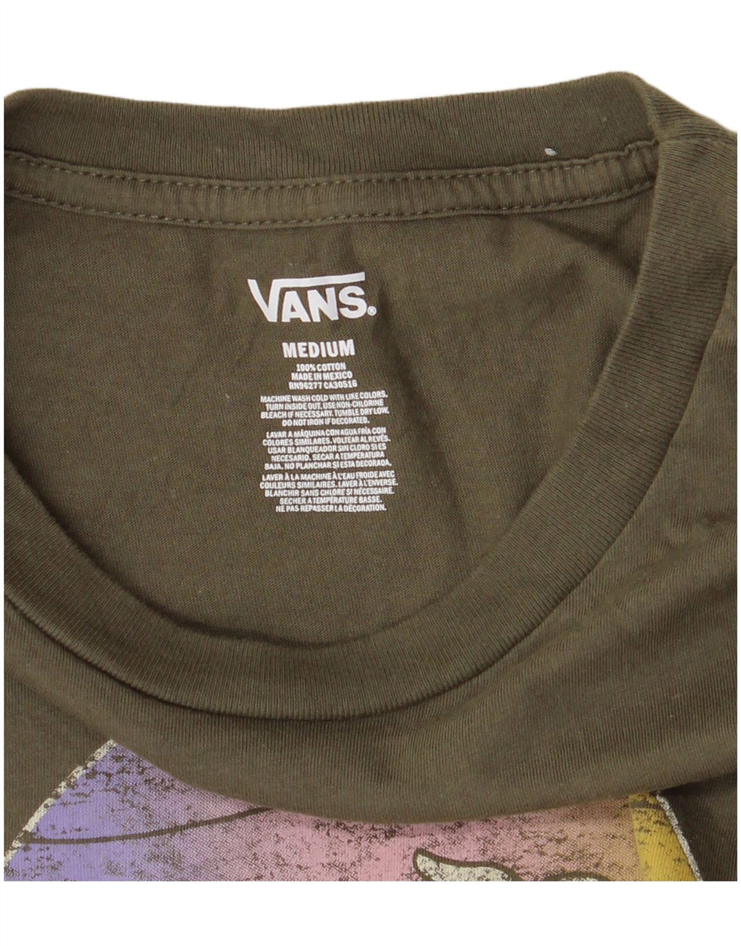 Vans Grafik-T-Shirt für Jungen, 10–11 Jahre, mittlere Khaki-Baumwolle