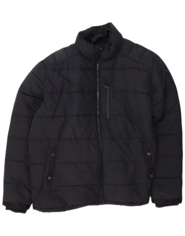 Marks & Spencer Herren Wattierte Jacke UK 46 3XL Schwarz Polyester