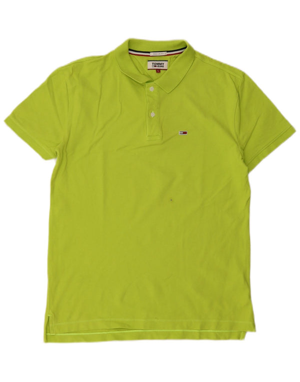 Polo da uomo Regular Fit Tommy Hilfiger Large in cotone verde