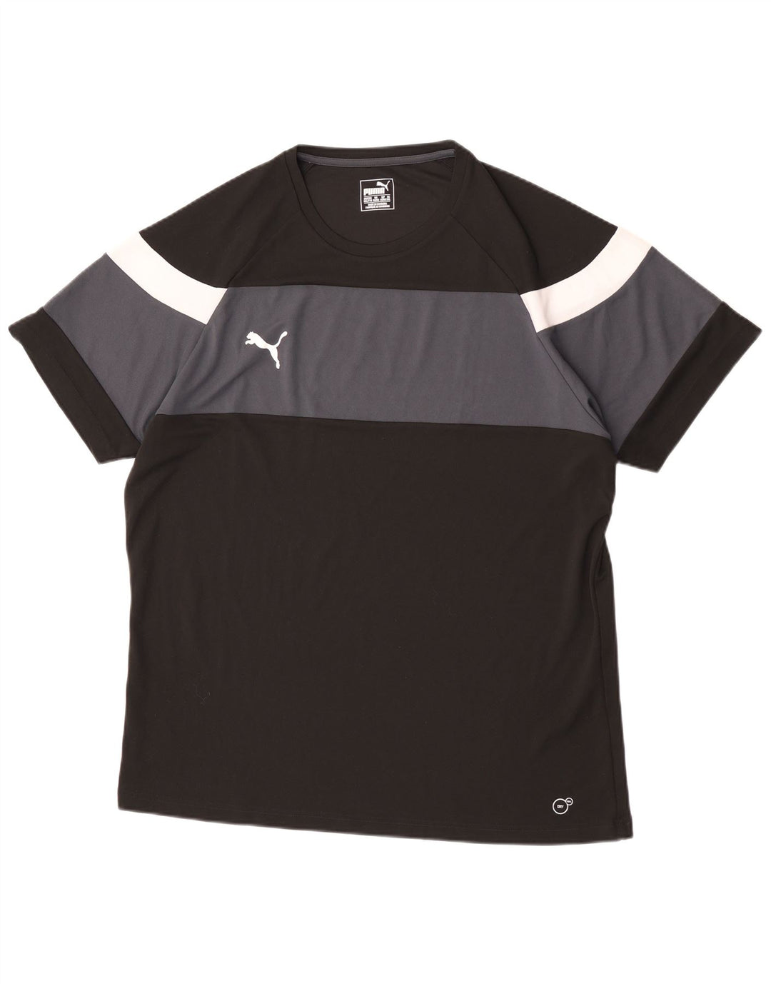 PUMA Herre T-Shirt Top 2XL Sort Colourblock