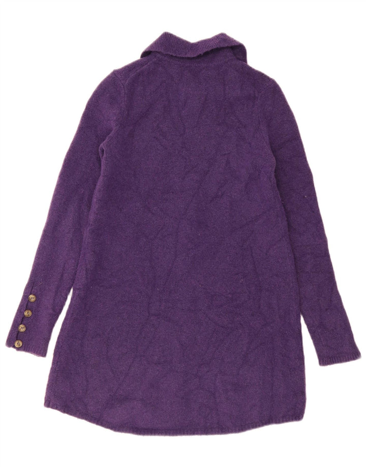 Zara Womens Longline Cardigan Sweater UK 10 Small Purple Polyester