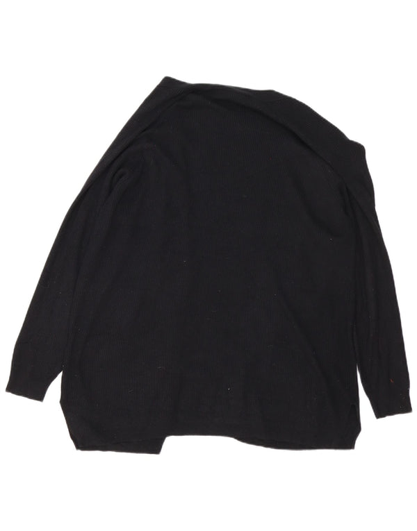 Marks & Spencer Pull cardigan ouvert pour femme UK 16 Large Viscose noire