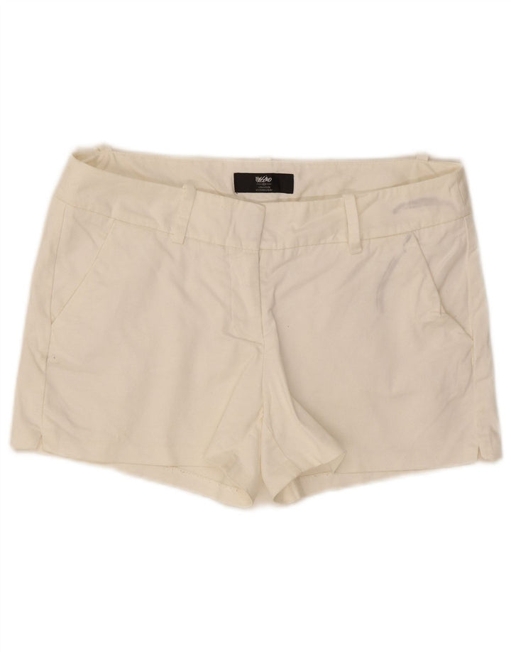 MOSSIMO Womens Stretch Chino Shorts US 6 Medium W30  White Cotton