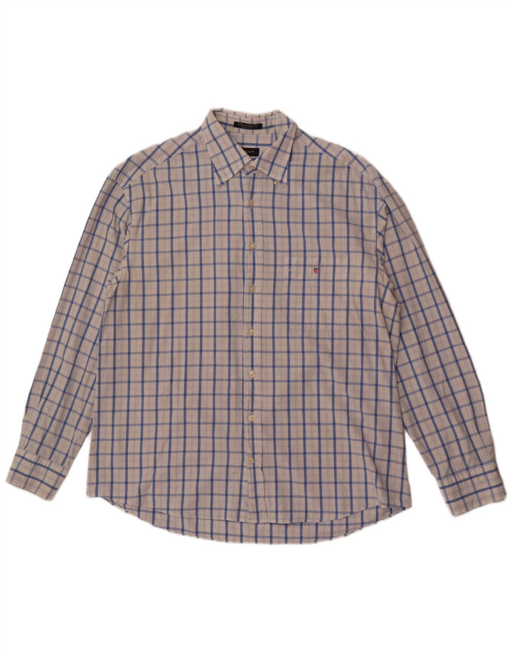 Camicia Gant da uomo vestibilità regolare XL in cotone a quadri bianchi