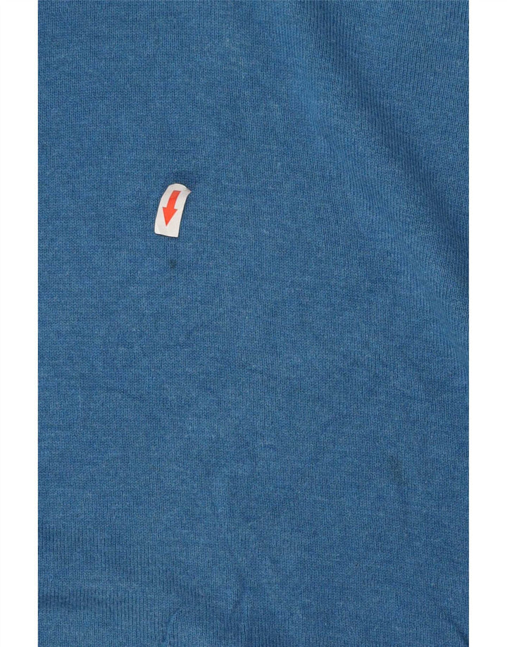 Marks & Spencer Mens V-Neck Jumper Sweater XL Blue Cotton