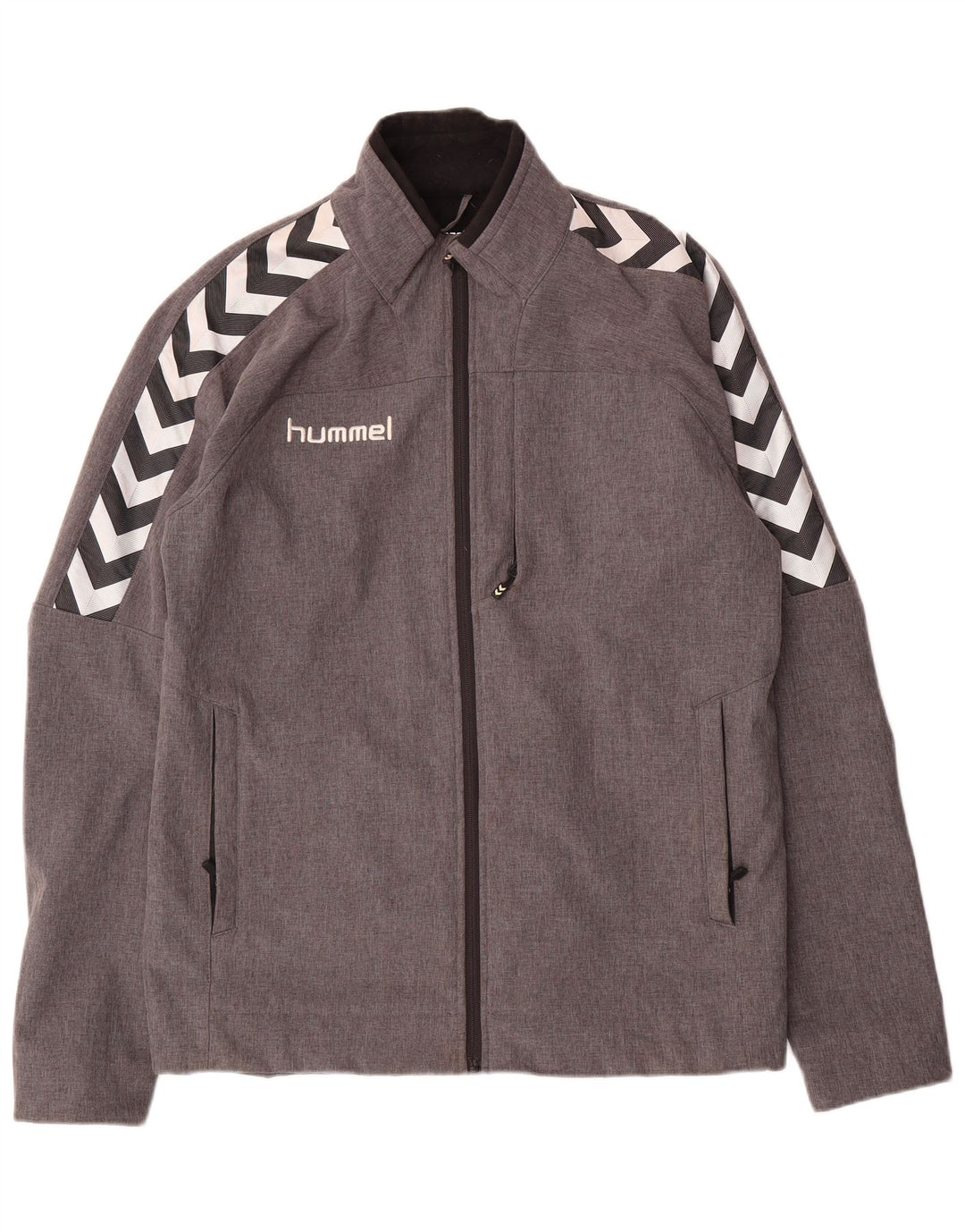 Hummel Herre Graphic Windbreaker Jacket UK 40 Large Grå Polyester