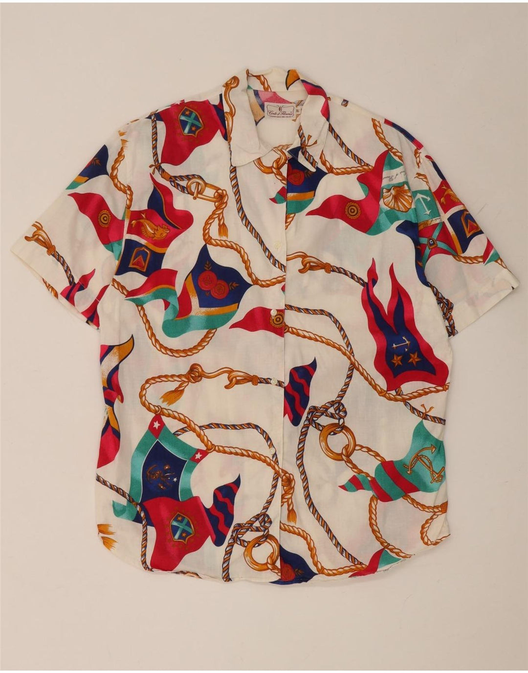 Conte of Florence Womens Abstract Pattern Shirt UK 18 XL Multicoloured