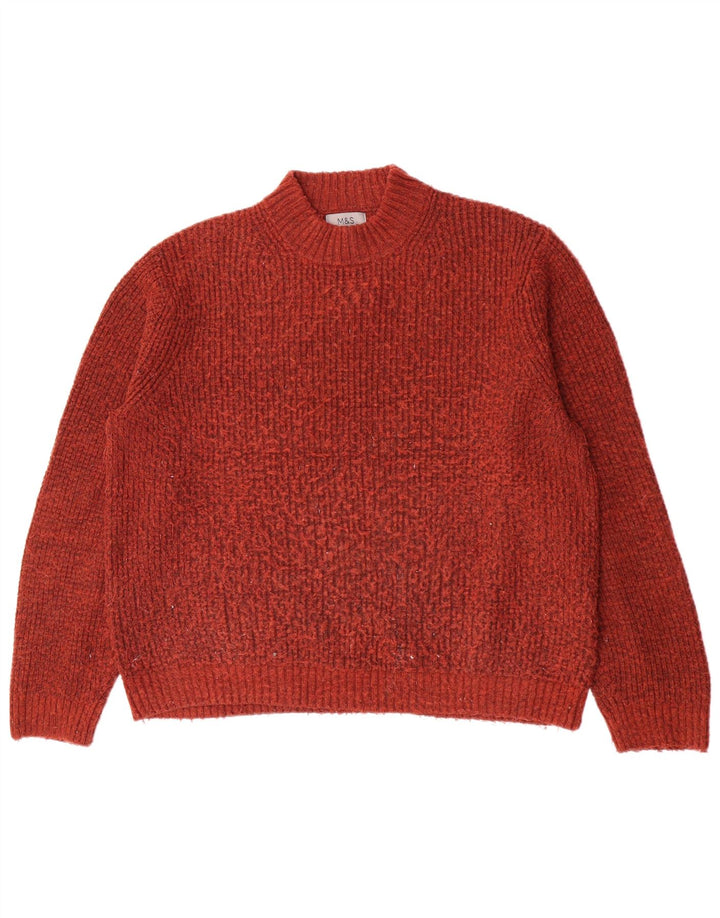 Marks & Spencer Mens Turtle Neck Jumper Sweater XL Red Acrylic