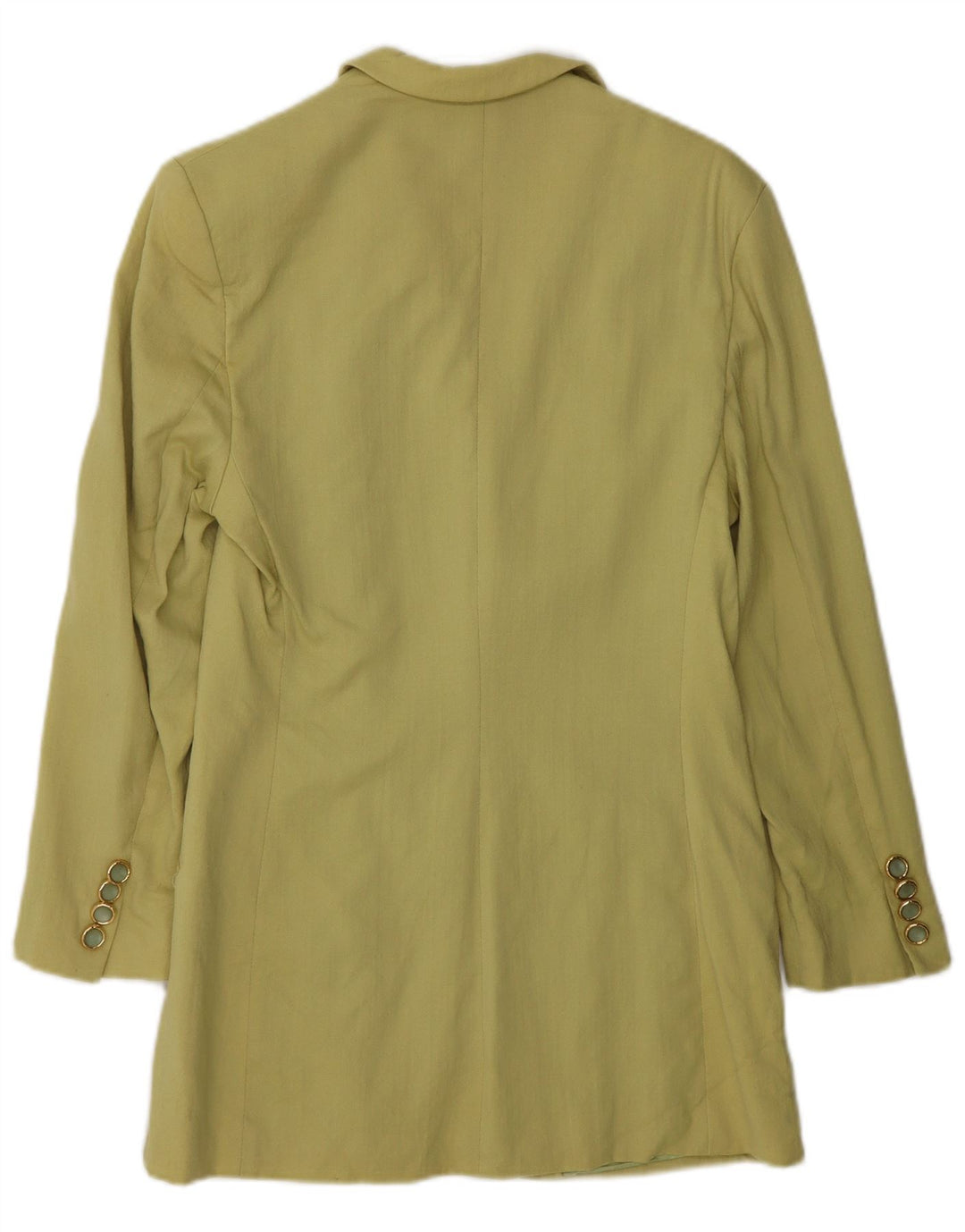 Vintage dame 4-knaps blazerjakke IT 44 Medium Khaki Viscose
