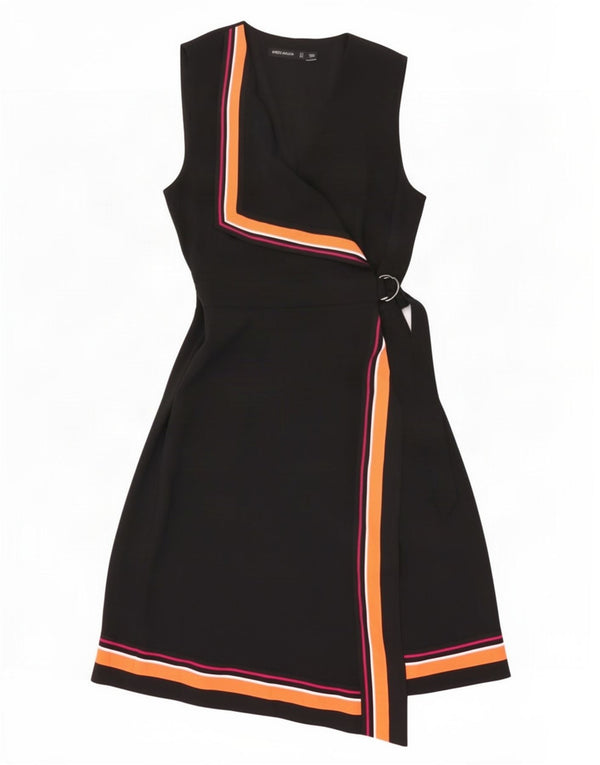 Abito a portafoglio senza maniche da donna Karen Millen UK 12 Medium Black Colourblock