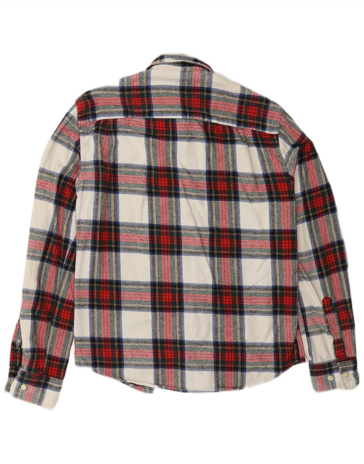 Jack Wills Mens Flannel Shirt Small Red Plaid Cotton