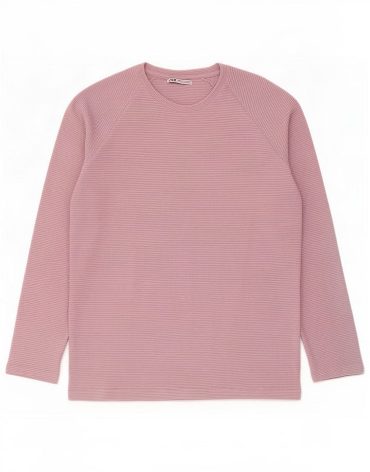 Marks & Spencer Mens Top Long Sleeve Medium Purple