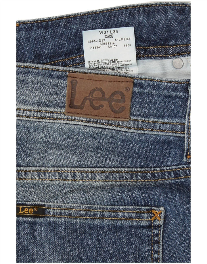 Lee Womens Cade   Low Waist Bootcut Jeans W31 L33 Blue Cotton