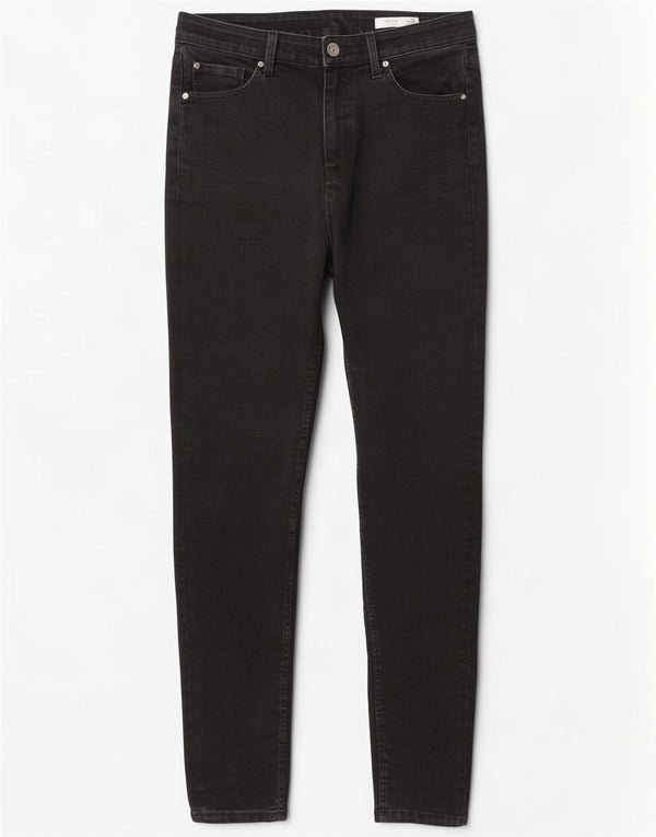 Calça jeans feminina Marks & Spencer The Ivy Skinny UK 18 XL W36 L27 algodão preto