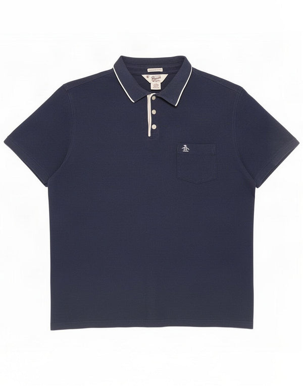 Penguin Polo Heritage Slim Fit para hombre 2XL Algodón azul marino